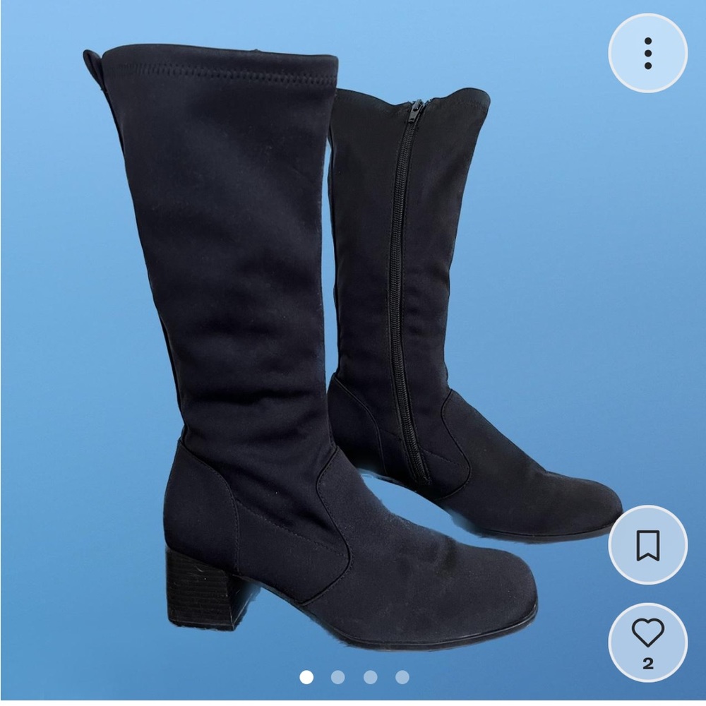 Square toe block heel boots size 7